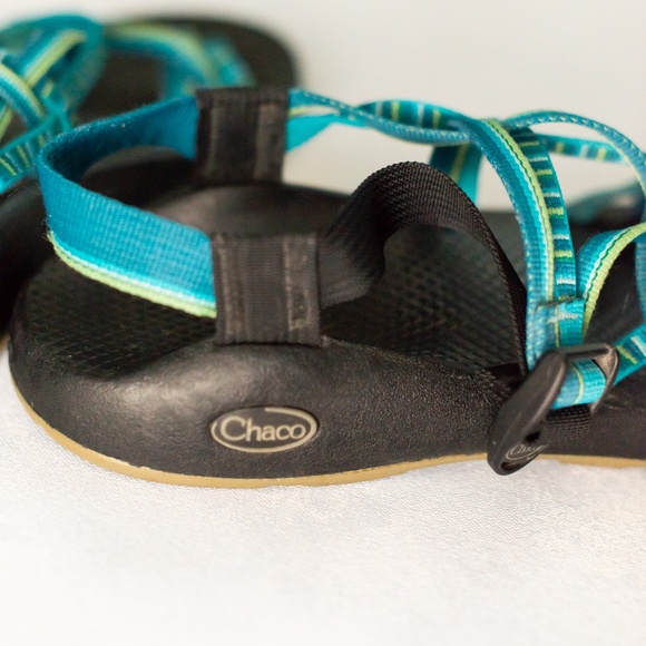 Chaco Blue & Green Double Strap Size 8 - Picture 3 of 6